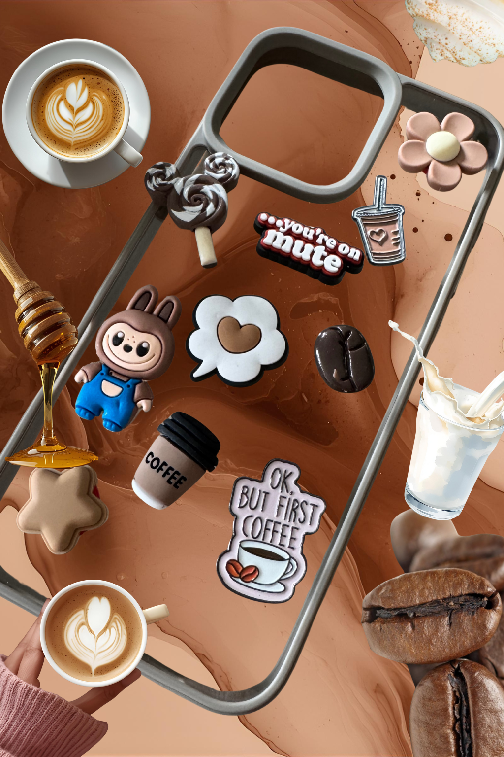 Coffee Girl Set Hülle + Charms