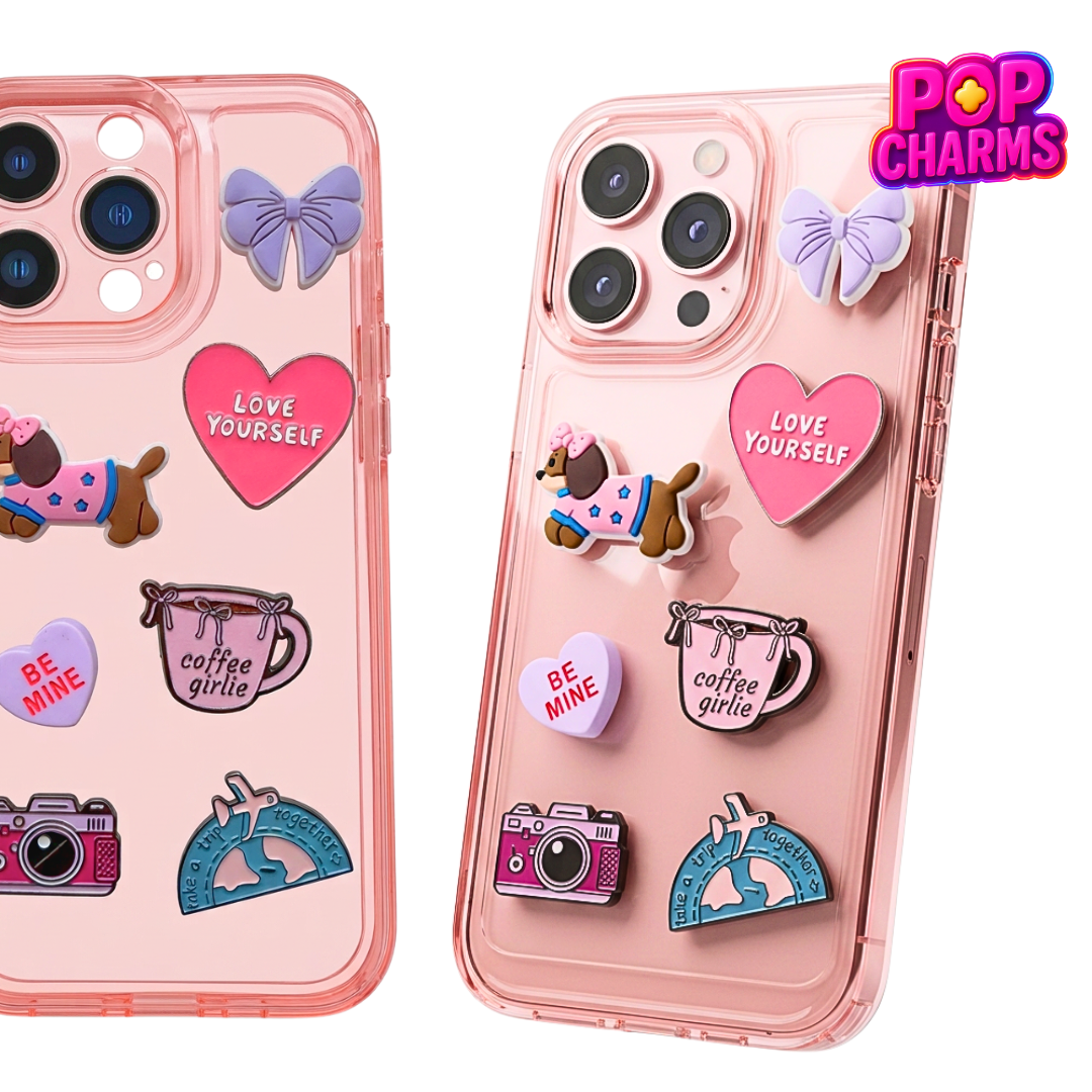 Pop Charms™ Coffee Girl Bundle (7 Charms + iPhone Hülle)