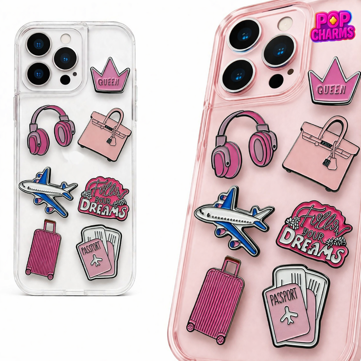 Pop Charms™ Boss Girl Bundle (7 Charms + iPhone Hülle)