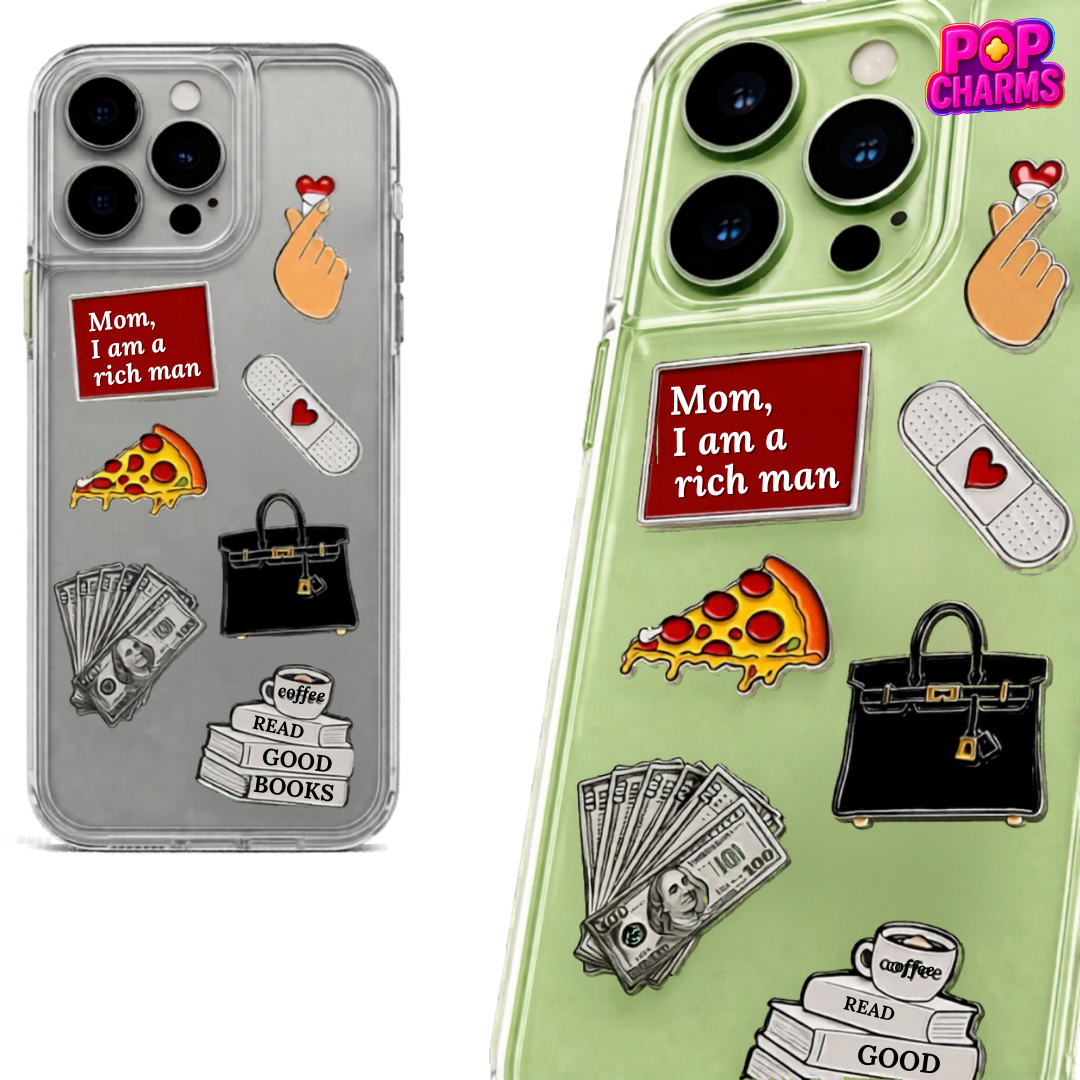 Pop Charms™ Rich Man Bundle (7 Charms + iPhone Hülle)