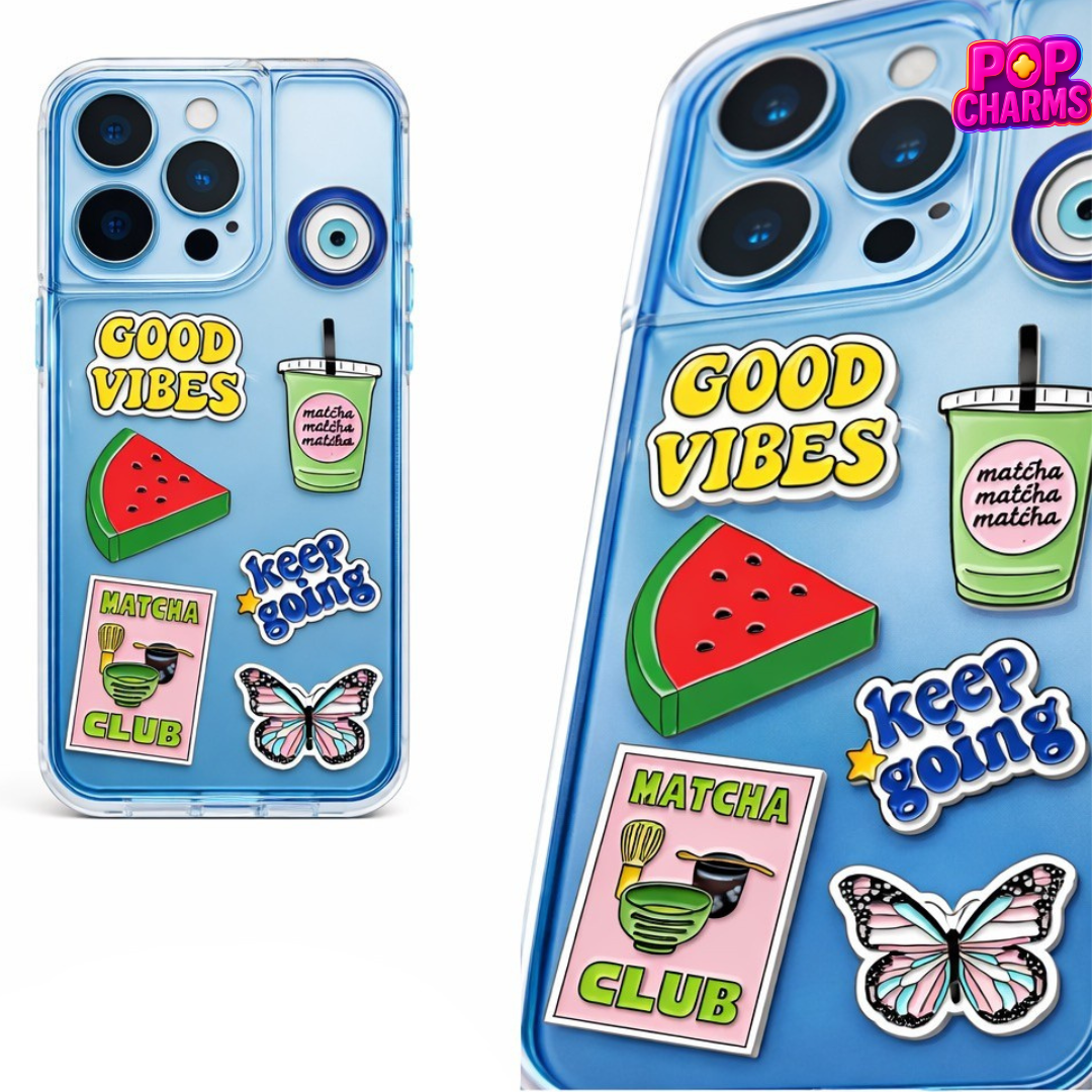 Pop Charms™ Matcha Girl Bundle (7 Charms + iPhone Hülle)
